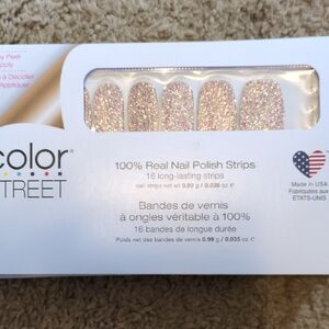 Toko Lights Color Street Sparkling Pink And Gold Nail Strips